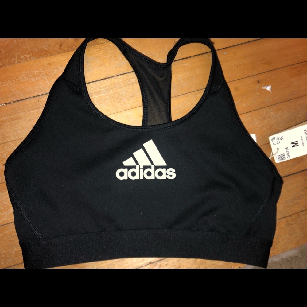 Black adidas sports bra